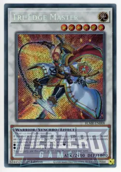 Yugioh Tri-Edge Master BLMR-EN008 Secret Rare 1st Edition Near Mint - Image 1