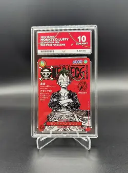 ACE 10 ONE PIECE Red Magazine Promo Monkey D Luffy ST21-014 Japanese Black Label - Image 1