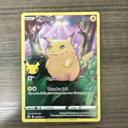 Pokemon TCG Celebrations Pikachu Holo Rare Card 005/025 25th Anniversary - Image 1