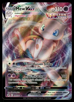 Pokemon Cards Mew VMAX 114/264 Fusion Strike Holo VMAX Rare NM - Image 1