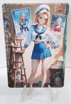 Dragon Ball Android 18 Lewd Anime Doujin Waifu Double Sided Card AGC CCG - Image 1