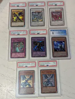 Yugioh PSA And CGC Lot Of 8 With A Cgc Insufficient Ink Card - Image 1