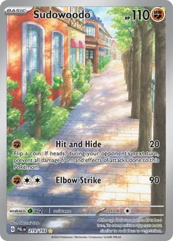 Sudowoodo 219/193 Illustration Rare Paldea Evolved Pokemon Cards - Image 1