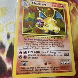 Pokemon TCG Charizard 4/102 Base Set Unlimited Holo Rare HP - Nintendo 1999 Card - Image 2