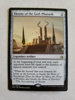 MTG Throne of the God-Pharaoh Amonkhet 237/269 Rare Near Mint Unplayed Artifact - Image 1