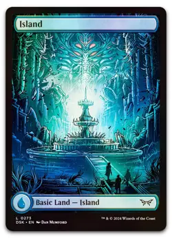 Island (0273) - Full Art #273 (Foil) (NM) Duskmourn DSK Magic MTG - Image 1