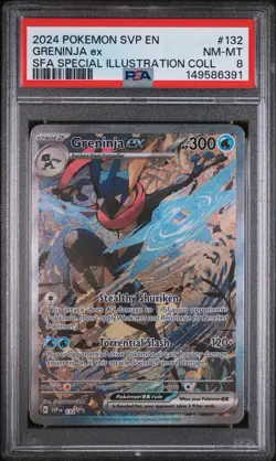 2024 Pokemon SVP EN SFA Special Illustration Rare #132 Greninja ex PSA 8 TCG SIR - Image 1