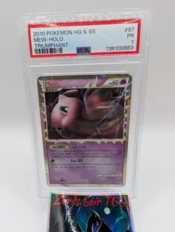 2010 POKEMON HEARTGOLD & SOULSILVER TRIUMPHANT #97 MEW-HOLO PSA 1 LOW POP - Image 2