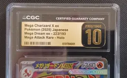 CGC Pristine 10 Mega Charizard X ex 223/193 Mega Dream ex Japanese Pokemon - Image 2