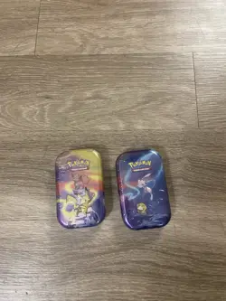BRAND NEW-Pokemon TCG Kanto Powers Mew & Psyduck And Pikachu Mini Tin Sealed 2X - Image 1