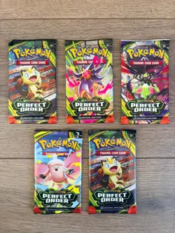 Pokemon TCG Mega Evolution - Perfect Order Booster Packs x 5 - *New And Sealed* - Image 2