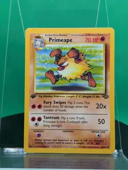 Primeape 43/64 1st Edition Jungle Set Uncommon 1999 English Pokemon WoTC - Image 1