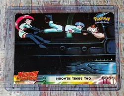 Pokemon TOPPS Mewtwo Strikes Back Movie MEOWTH TIMES TWO #23 - Image 3