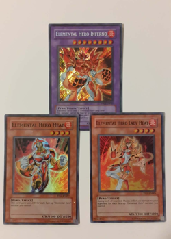 Elemental HERO Heat + Lady Heat + Inferno LOT OF 3 Super/Secret Rare VLP PP02 - Image 1