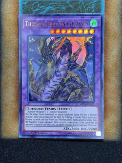 Yugioh Thunder Dragon Colossus MP19-EN183 Ultra Rare 1st Ed LP - Image 1
