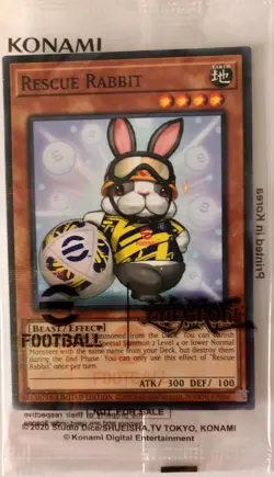 Yu-Gi-Oh! TCG Rescue Rabbit + Neymar Jr Token EFC1-EN001/EFC1-ENTKN Sealed NM - Image 1