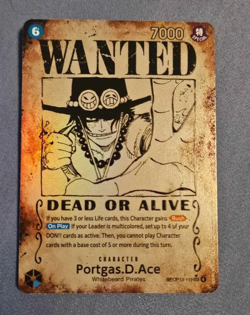 One Piece TCG Portgas D Ace OP13-119 Wanted Poster SP ERROR CARD English - Image 1