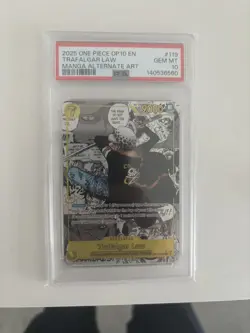 Trafalgar Law OP10-119 Manga Rare PSA 10 One Piece Card - Image 1