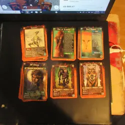 VINTAGE 1995 RAGE COMBAT THE WEREWOLF APOCOLYPSE TCG LOT OF 100 CARDS - Image 1