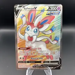 Pokemon Evolving Skies Sylveon V Full Art Card 183/203 NM/M Condition - Image 1