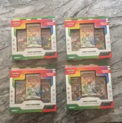 Pokemon First Partner Illustration Collection Series 1 Lot Of 4 TCG Cards - Image 1