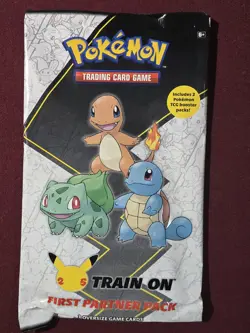 Pokemon TCG Kanto First Partner Pack 25th Anniversary Train On Jumbo Cards - Image 1