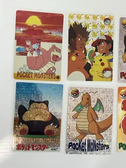 Vintage Pokemon Pocket Monsters Cards- 10 Card Lot Holofoil Sticker Pikachu - Image 2