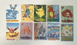 Vintage Pokemon Pocket Monsters Cards- 10 Card Lot Holofoil Sticker Pikachu - Image 5