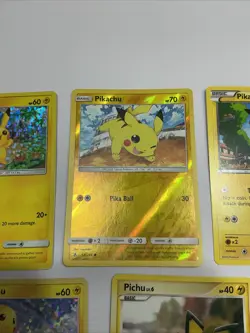 Pokemon TCG Pikachu Pichu 7 Card Bundle NM - Image 4