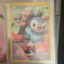 Pokemon Piplup Full Art Secret Rare Cosmic Eclipse 239/236 Basic 60 HP - Image 1
