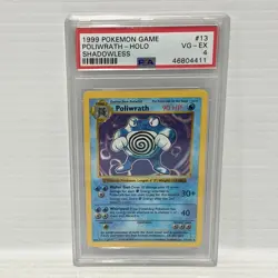 Poliwrath 13/102 Shadowless - Pokemon TCG Base Set - Holo Rare - PSA 4 VG-EX - Image 1