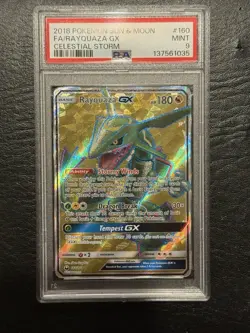Rayquaza GX 160/168 Full Art Holo PSA 9 - Pokemon TCG 2018 Celestial Storm - Image 1