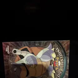 2000 Pokemon Topps Chrome BLASTOISE #09 Base Foil TV Animation Series Light Play - Image 4