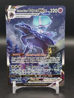 Shadow Rider Calyrex VMAX Alternate Art Secret Rare 205/198 English Pokemon NM - Image 1