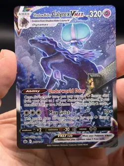 Shadow Rider Calyrex VMAX Alternate Art Secret Rare 205/198 English Pokemon NM - Image 3