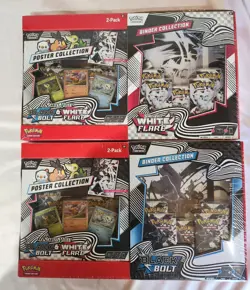 Pokemon Sam's Club Bundle Black Bolt and White Flare Binder + Poster Collection - Image 1