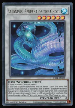 Yugioh Arionpos, Serpent of the Ghoti DABL-EN088 1st Edition Ultra Rare NM - Image 1