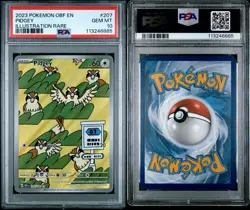 PSA 10 Pidgey 207/197 Illustration Rare Obsidian Flames Pokemon TCG - Image 3