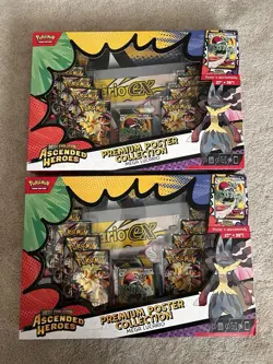 Pokemon TCG Mega Lucario Premium Poster Collection Ascended Heroes Lot of 2 - Image 1