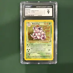 CGC 9 MINT Nidoking 1999 Base Set 11/102 Holo GERMAN Pokemon Card - Image 1