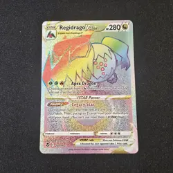 Pokemon TCG Regidrago VSTAR Silver Tempest Rainbow Secret Rare Card 201/195 NM - Image 1