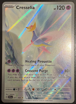 Pokemon TCG Cresselia Shrouded Fable Holo Rare Card 071/064 Illustration NM - Image 1