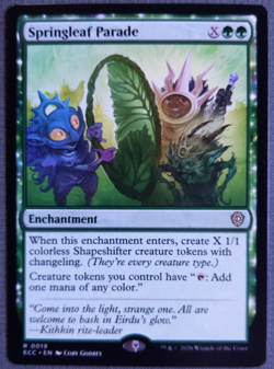 MTG Springleaf Parade NM – Commander Lorwyn Eclipsed | Token Mana Enchantment - Image 1