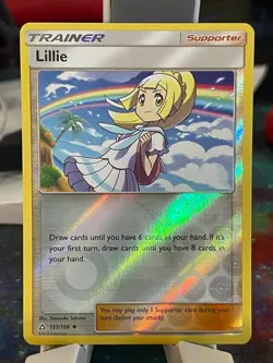 POKEMON LILLIE 125/156 UNCOMMON REVERSE HOLOFOIL ULTRA PRISM NM CARD - Image 1