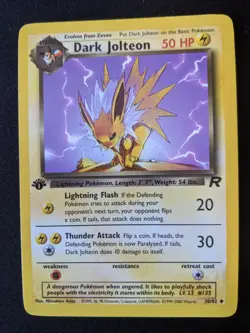 Pokemon Dark Jolteon 1st Edition Non-Holo SEE PHOTOS - Image 2