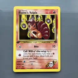 Blaine’s Vulpix 1st Edition Gym Challenge 66/132 WOTC Vintage Pokemon 1999 - Image 1