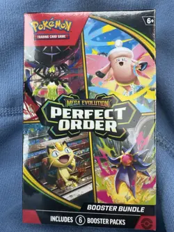 Pokemon TCG: Mega Evolution-Perfect Order Booster Bundle (6 Packs) New Sealed - Image 1