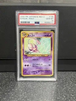 Pokemon Espeon 196 Holo Japanese Neo Discovery 2 Psa 10 GEM MINT - Image 1