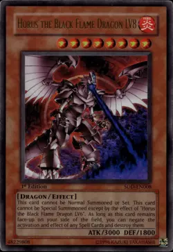 Horus the Black Flame Dragon LV8 1st Ed Ultra SOD-EN008 Yu-Gi-Oh! - Image 1