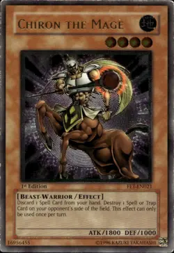 Chiron the Mage 1st Ed Ultimate Rare FET-EN021 Yu-Gi-Oh! - Image 1